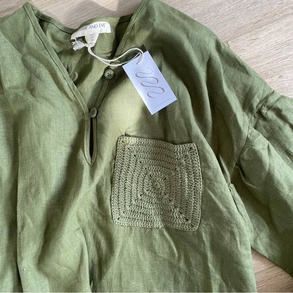 ✨LAST DAY✨ NWT Maurie and Eve All Yours Linen Blouse - Picture 4 of 8